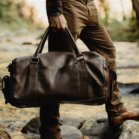 leather duffle bags for men